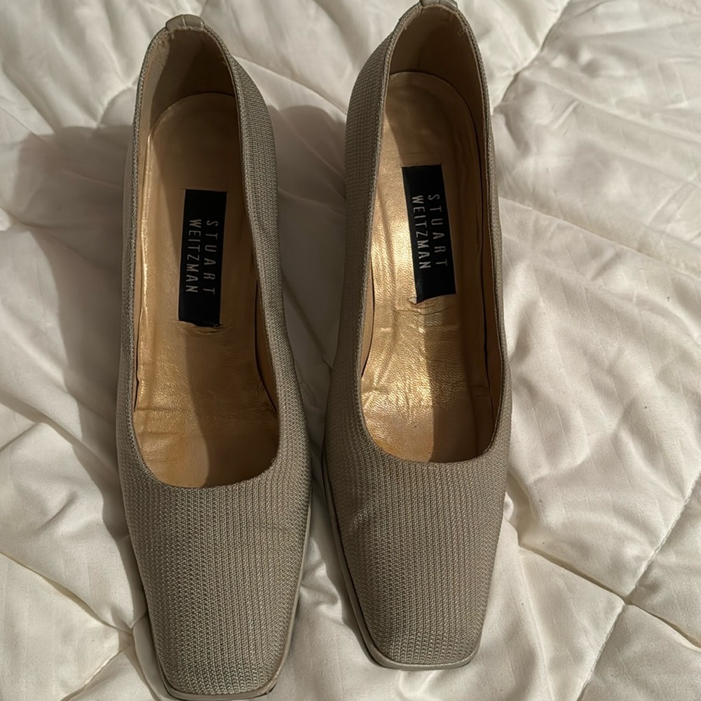Stuart Weitzman square heel pumps